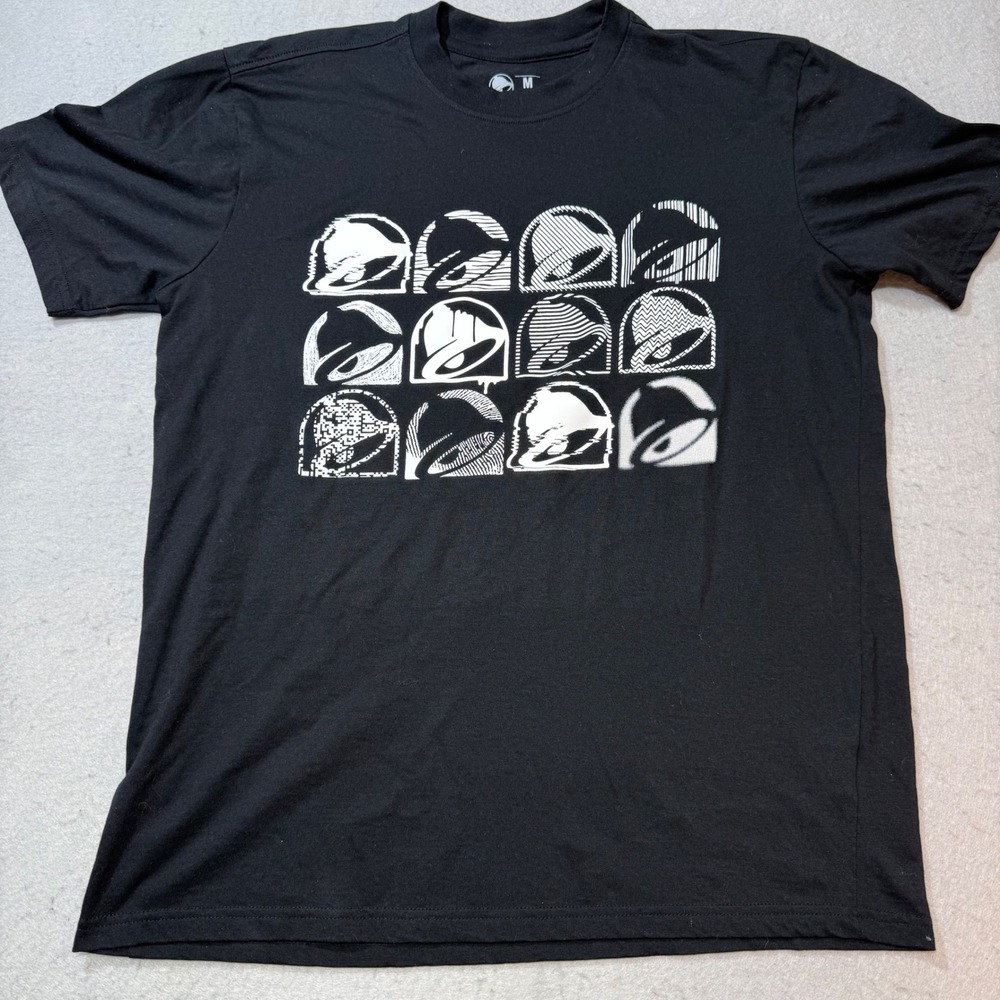 Taco Bell Unisex T Shirt‎ Size Medium Black Graphic Tee Logo, Run for the Border